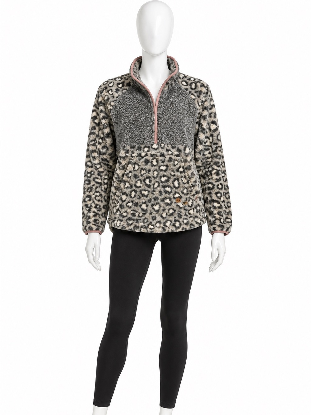 🐆 Simply Southern Leopard Sherpa Pullover – Size Large EUC